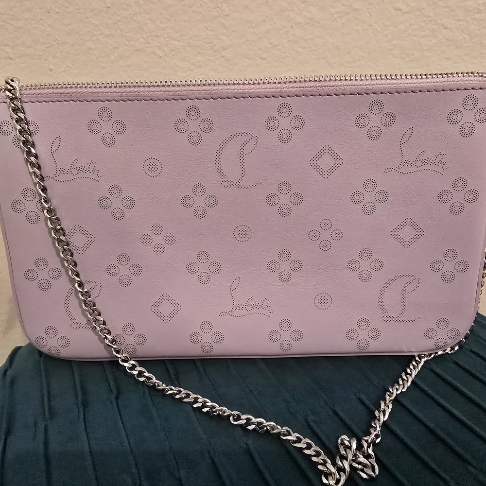 Christian Louboutin Purple Mini Bag with Chain Strap